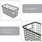 Smart Design Nestable Basket Organizer with Handles - Steel - 6 x 12 x 6 - Black- Set of 4